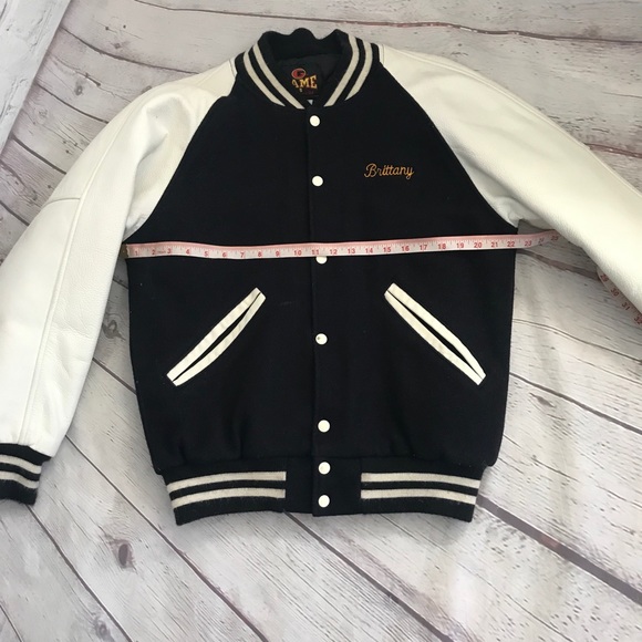 2000’s Varsity Cheerleading Leather & Wool Jacket Y2K - Picture 13 of 16